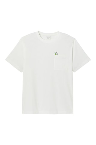 T-shirt regular en coton biologique - Blanc