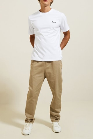 T-shirt regular en coton biologique - Blanc