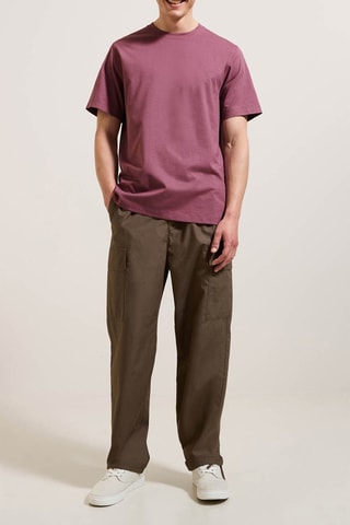 T-shirt regular en coton biologique - Rose