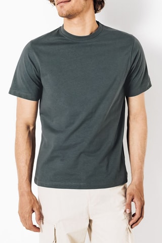 T-shirt regular en coton biologique - Kaki