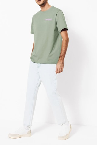 T-shirt regular en coton biologique - Vert clair