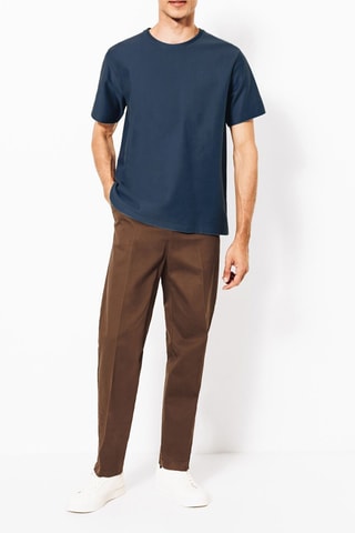 T-shirt regular en coton biologique - Bleu marine