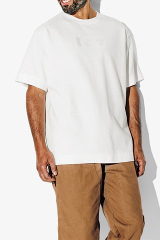 T-shirt relax en coton biologique - Blanc