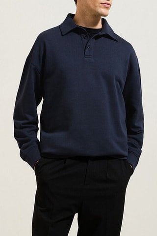 Sweat en coton biologique - Bleu marine