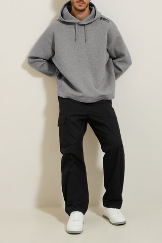 Sweat à capuche - Gris clair chiné