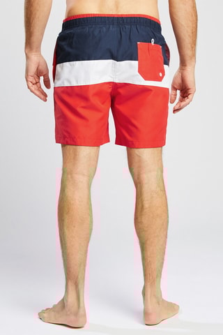 Short de bain - Rouge et bleu marine