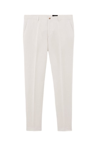 Pantalon de costume slim en lin - Blanc