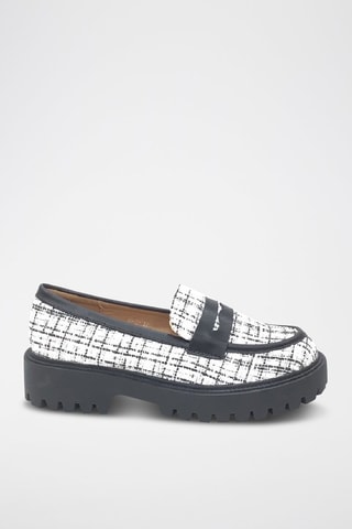Mocasines con plataforma - Negro y blanco