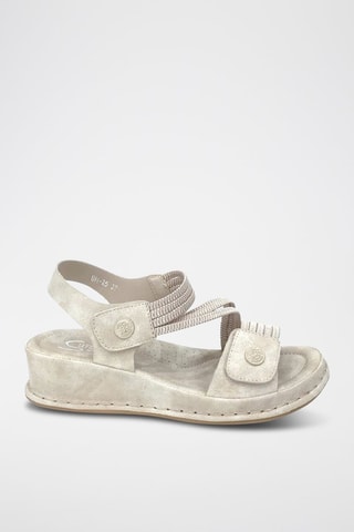 Sandalias de cuña - Beige