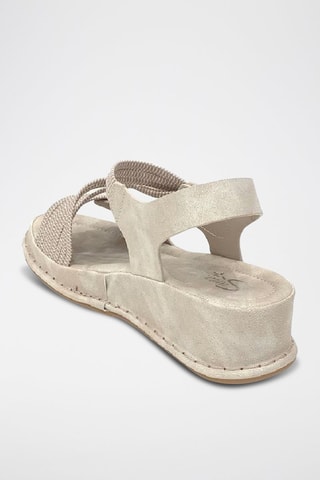 Sandalias de cuña - Beige