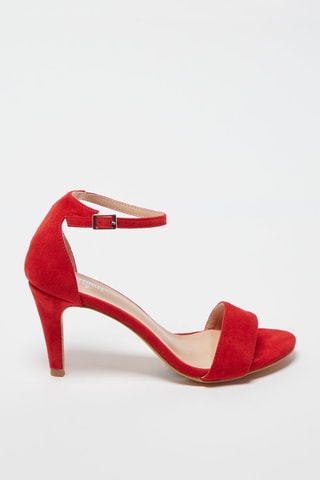 Sandalias de tacón - Rojo