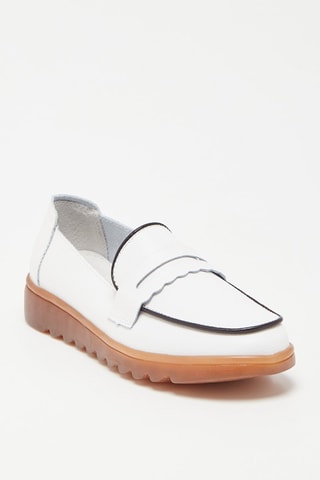 Mocasines de piel - Blanco