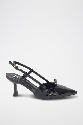 Zapatos con brillo de tacón - Negro