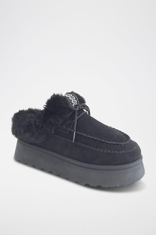 Mocasines forrados con plataforma - Negro