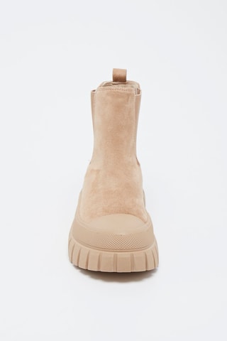 Botines Chelsea con plataforma - 
Salmón