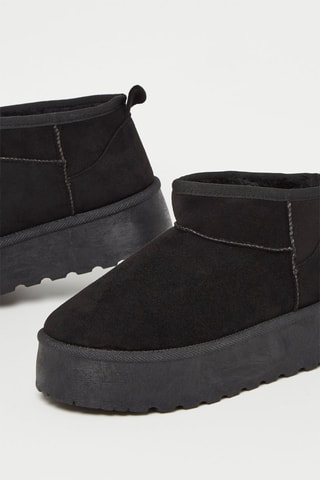 Botines forrados - Negro