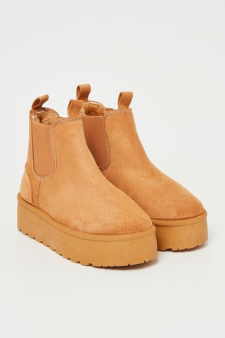 Botines forrados - Camel