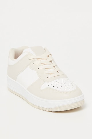 Zapatillas - Blanco y beige