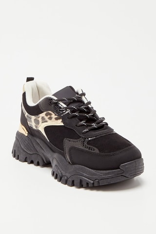 Zapatillas de cuña - Negro