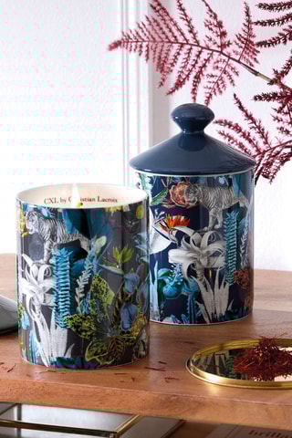 Vela perfumada de porcelana Zanzibar Gris oscuro - Azafrán en polvo