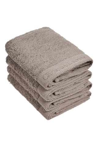 4 toallas de tocador Azur - Marrón - 30 x 30 cm
