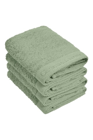 4 serviettes invités Azur - Vert clair - 30 x 30 cm