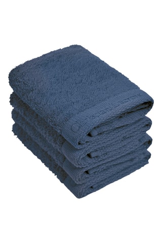4 toallas de tocador Azur - Azul marino - 30 x 30 cm