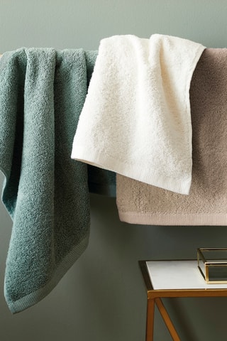 2 toallas de mano Azur - Blanco - 45 x 45 cm