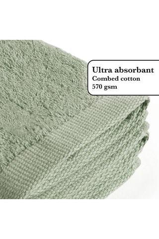 2 toallas de mano Azur - Verde agua - 45 x 45 cm
