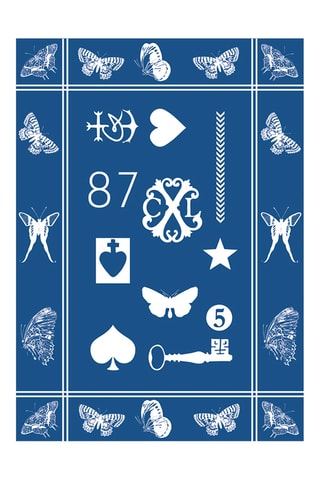 2 paños Amulette - Azul petróleo