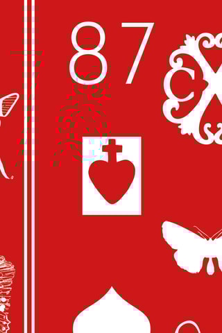 2 paños Amulette - Rojo y blanco