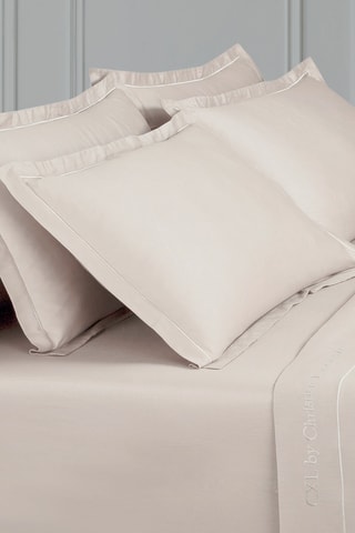 2 fundas de almohada de satén de algodón 80 hilos/cm² Uni 1 baratta - Topo