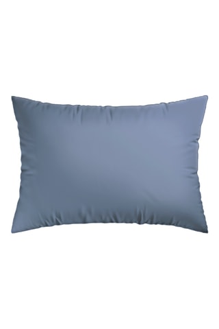 2 fundas de almohada de satén de algodón 80 hilos/cm² Dobby - Azul