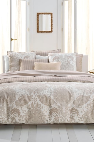 Funda de almohada de satén de algodón 80 hilos/cm² Arles - Topo