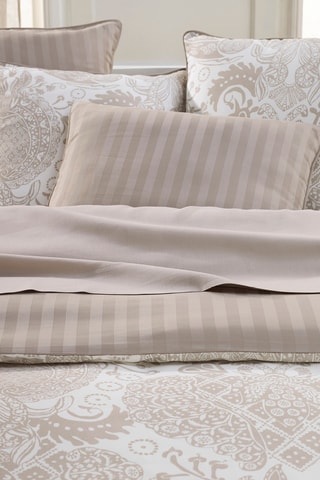 Funda de almohada de satén de algodón 80 hilos/cm² Arles - Topo