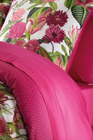 Funda de almohada de satén de algodón 80 hilos/cm² Eclipse - Azul oscuro