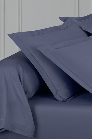 Funda de almohada de satén de algodón 80 hilos/cm² Uni 1 baratta - Azul noche