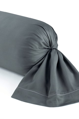 Funda de almohada de satén de algodón 80 hilos/cm² Uni 1 baratta - Gris