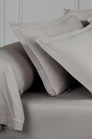 Funda de almohada de satén de algodón 80 hilos/cm² Uni 1 baratta - Topo