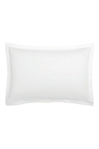 2 fundas de almohada de satén de algodón 80 hilos/cm² Uni 1 baratta - Blanco