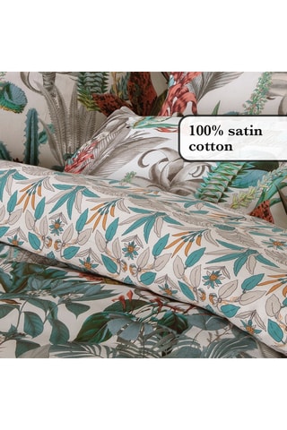 Funda de almohada de satén de algodón 80 hilos/cm² Zanzibar - Blanco