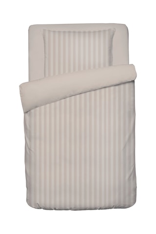 Juego de nórdico de satén de algodón 80 hilos/cm² Dobby stripe woven - Topo