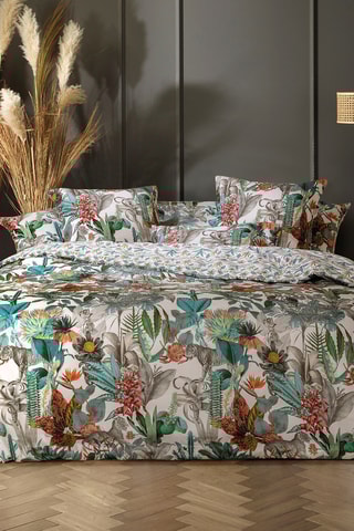 Funda de almohada de satén de algodón 80 hilos/cm² Zanzibar - Blanco