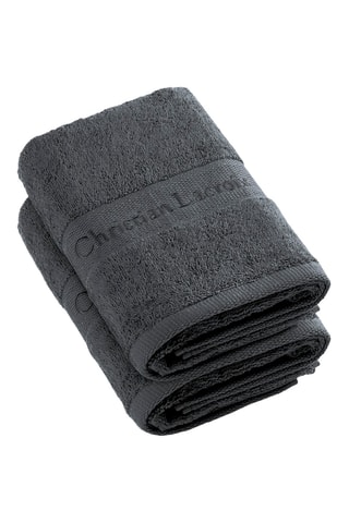 2 toallas de mano Azur - Antracita - 50 x 100 cm