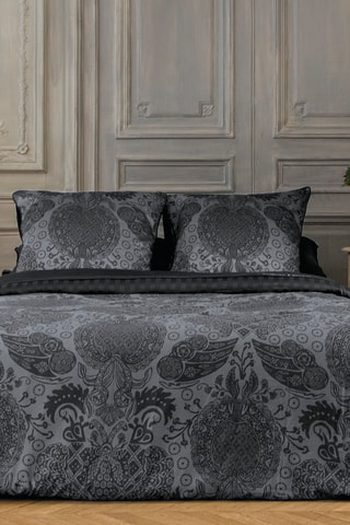 2 fundas de almohada de satén de algodón 80 hilos/cm² Arles - Gris oscuro