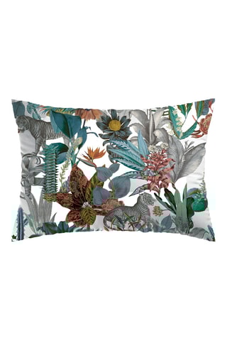 Funda de almohada de satén de algodón 80 hilos/cm² Zanzibar - Blanco