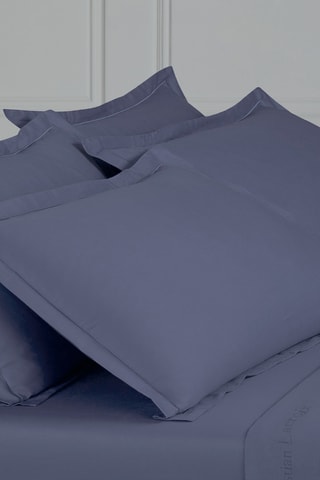 2 fundas de almohada de satén de algodón 80 hilos/cm² Uni 1 baratta - Azul marino