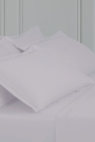 2 fundas de almohada de satén de algodón 80 hilos/cm² Uni 1 baratta - Gris claro