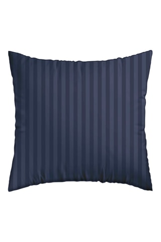 2 fundas de almohada de satén de algodón 80 hilos/cm² Dobby - Azul oscuro
