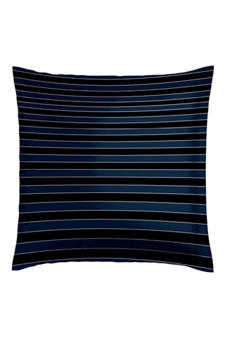Funda de almohada de satén de algodón 80 hilos/cm² Eclipse - Azul oscuro